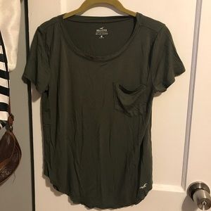army green hollister tee